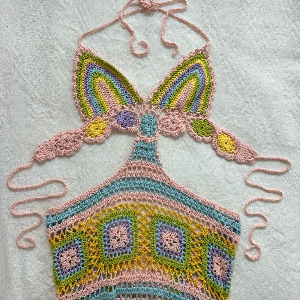 Colorful Crochet Festival Coverup